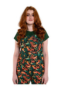 Run & Fly Squirrel tuinbroek zwart met eekhoorns, eikels en bladeren