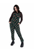 Run & Fly Foxy corduroy tuinbroek groen met vossenkoppen