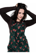Run & Fly Foxy corduroy tuinbroek groen met vossenkoppen