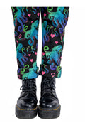 Run & Fly Octopus Love tuinbroek zwart met kleurrijke octopussen en roze hartjes