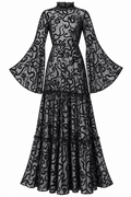 Witchwood Sloane Snake Maxi Jurk Zwart – ghost productbeeld