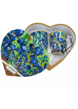 Succubus Art van Gogh Starry Irisen Heart Set von 2 Bechers Blau