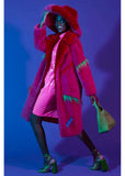 Succubus Rainbow Sweet Dreams Faux Fur Mantel Rosa Multi
