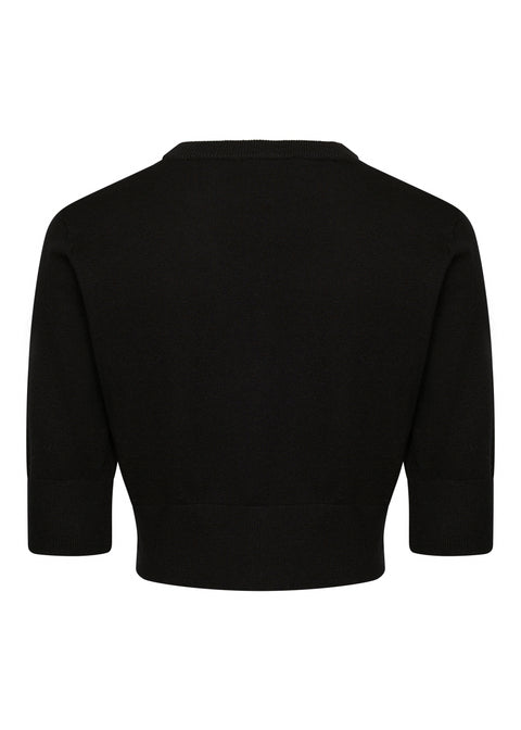 Succubus Clothing Cleo 50er-Jahre-Cardigan Schwarz