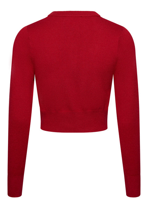 Succubus Clothing Gwen 50er-Jahre-Cardigan Dunkelrot
