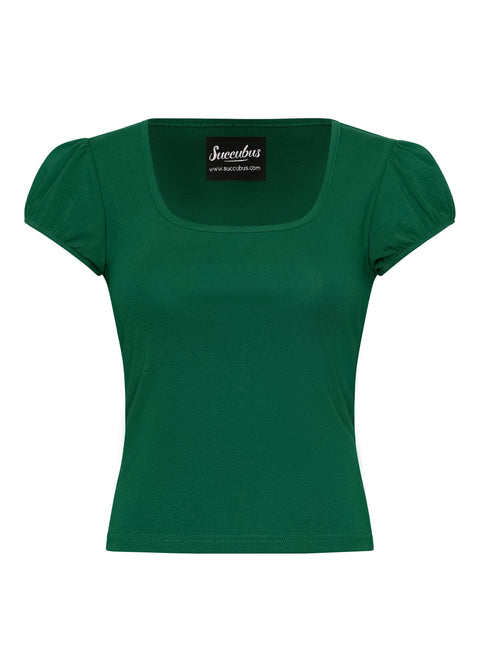 Succubus Clothing Clara 50er-Jahre-Top Dunkelgrün
