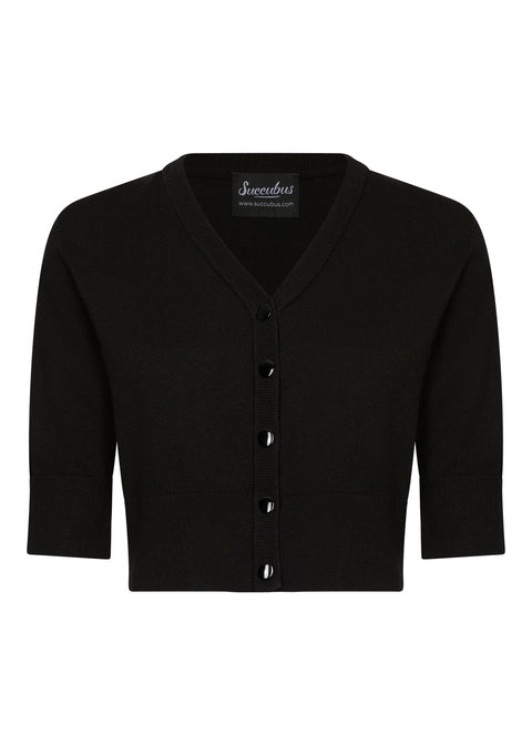 Succubus Clothing Cleo 50er-Jahre-Cardigan Schwarz