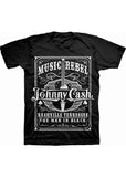 Band Shirts Johnny Cash Music Rebel T-Shirt Schwarz
