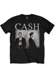 Band Shirts Johnny Cash Mug Shot T-Shirt Schwarz