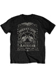 Band Shirts Johnny Cash American Rebel T-Shirt Schwarz