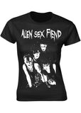 Band Shirts Alien Sex Friend Band Girly T-Shirt Schwarz
