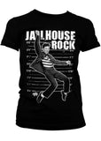 Band Shirts Elvis Presley Jailhouse Rock Girly T-Shirt Schwarz