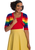 Banned Love Wins Rainbow 50's Bolero Multicolor