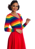Banned Love Wins Rainbow 50's Cardigan Multicolor