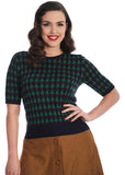 Banned Merry Holiday Tree 40's Jumper Navy