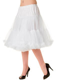 Banned 50's Petticoat Knielang Weiß