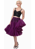 Banned 50's Petticoat Lang Aubergine Violett