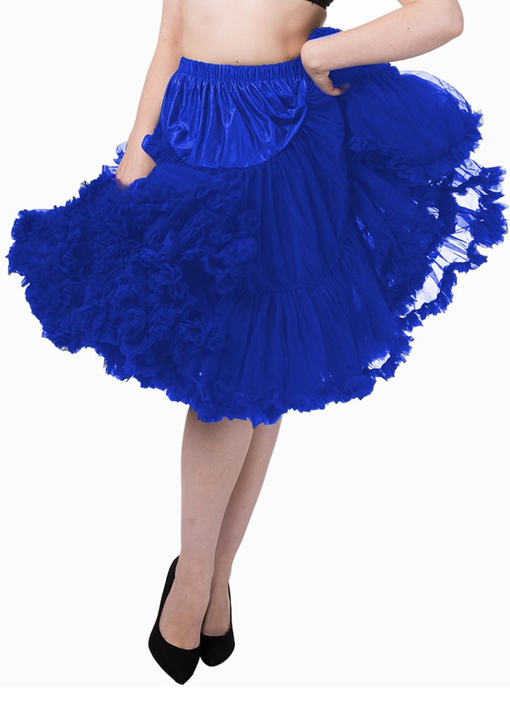 Banned 50's Petticoat Lang Königsblau –