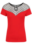 Banned Smoulder Polkadot 50's Top Rot