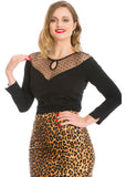 Banned Evita Evening 50's Top Schwarz