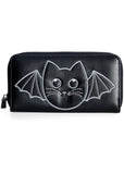 Banned Wendigo Bat Cat Portemonnaie Schwarz