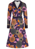 Bright & Beautiful Gracen Groovy Floral 60's Kleid Multi
