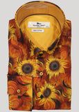 Claudio Lugli Herren Sunflower Hemd Orange