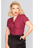 Collectif Tura 40's Bluse Wein