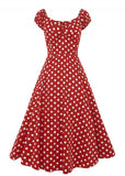 Collectif Dolores Polkadot 50's Swingkleid Rot