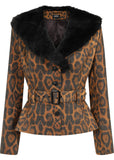 Collectif Molly Leopard 50's Jacket Multi