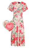 Dolly & Dotty Donna Floral 40's Kleid Hellrosa