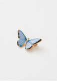 Fable England Blue Butterfly Enamel Brosche