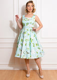 Hearts & Roses Andrea Floral 50's Swingkleid Grün