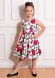 Hearts & Roses Kids Hazel Floral 50's Swingkleid Elfenbein