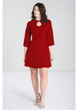 Hell Bunny Loco-Motion Lurex 60's Kleid Rot