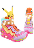 Irregular Choice Pokémon Flames and Bolts High Tops Sneakers Rosa