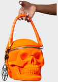 Killstar Grave Digger Skull Velvet Tasche Orange
