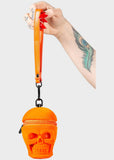 Killstar Grave Digger Skull Velvet Portemonnaie Orange