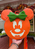 Loungefly Disney Minnie Mouse Glow In The Dark Pumpkin Rucksack Orange