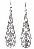 Love Vintage Filigree Crystal 20's Ohrringe Silber