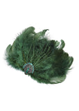 Love Vintage Feather 20's Haarspange Grün