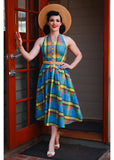 Miss Candyfloss Basillia Sun Tartan 50's Swingkleid Gelb