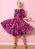 Pretty Dress Company Hepburn Sorrento 50's Swingkleid Berry