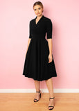 Pretty Dress Company Leyla 50's Midi Swingkleid Schwarz