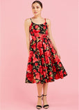 Pretty Dress Company Priscilla Sorrento 50's Swingkleid Schwarz Rot