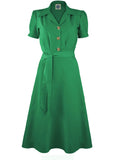 Pretty Retro 40's Landgirl Swingkleid Grün