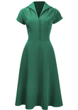 Pretty Retro Hostess 40's Swingkleid Emerald Grün