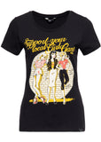 Queen Kerosin Girl Gang 50's Girlie T-Shirt Schwarz