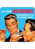 Retro Fun Untersetzer Lets Drink Jagerbombs