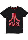 Retro Games Heren Atari Red Logo T-Shirt Schwarz